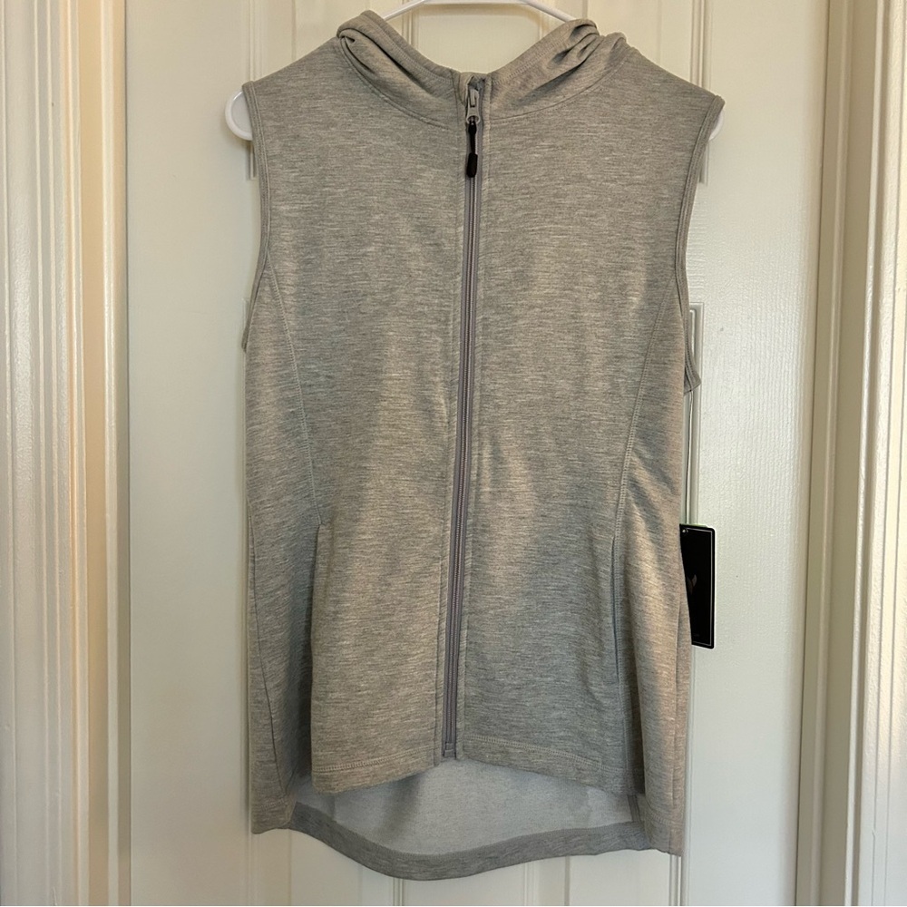 NWT Glyder Moxie Hooded Athletic Vest Heather Grey Size XS